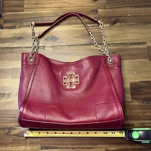 Tory Burch slouchy tote (maroon)